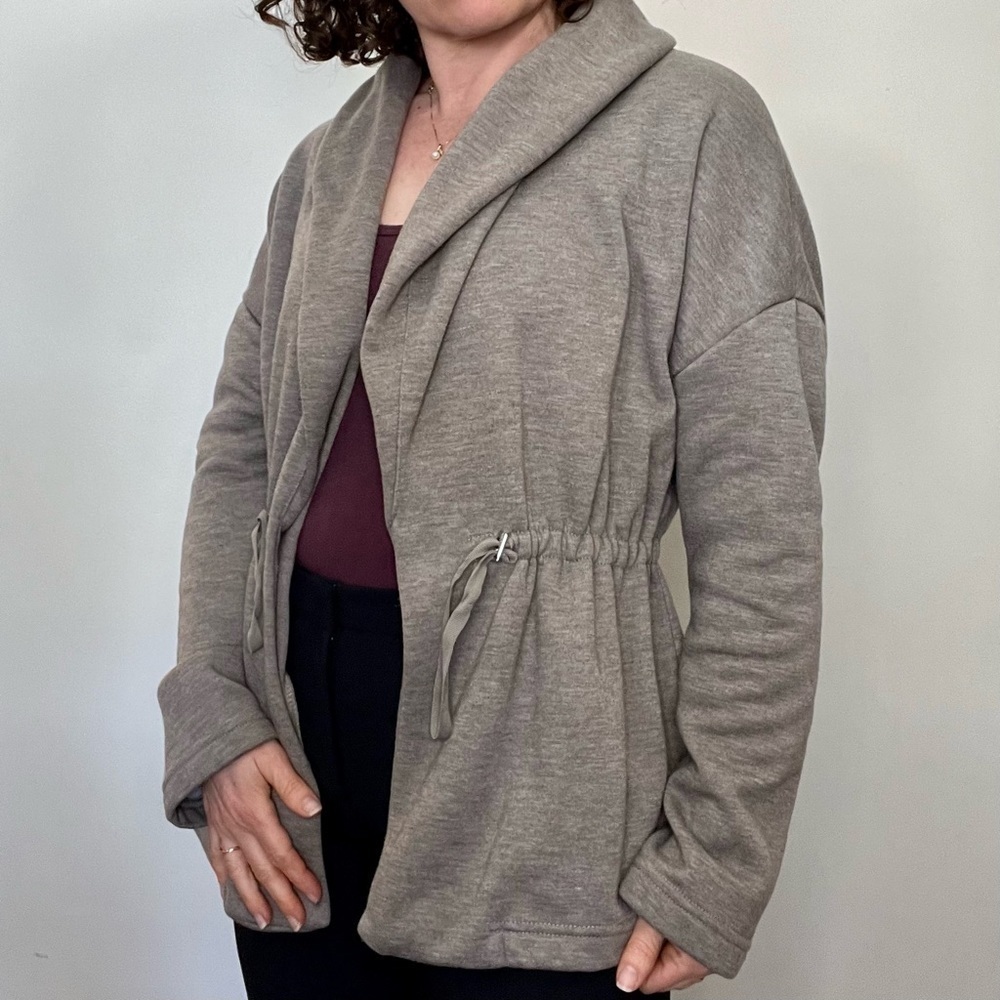 Fabletics Open Front Drawstring Jacket/Cardigan Sz S